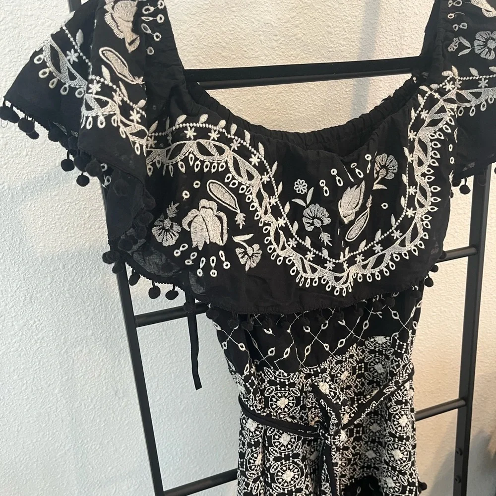 Anthropology New With Tags Florina Off the Shoulder Embroidered Dress - Picture 4 of 6